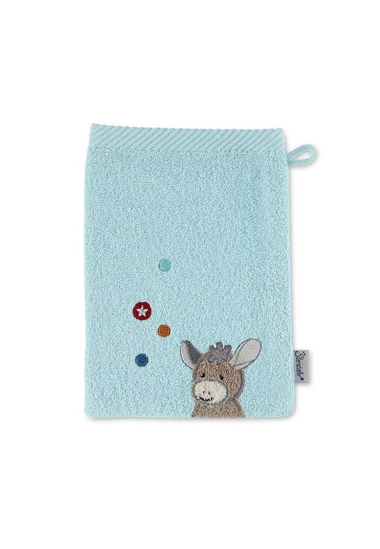 Sterntaler Waschhandschuh Esel Emmi in Mittelblau, 15x21cm Exklusivangebot