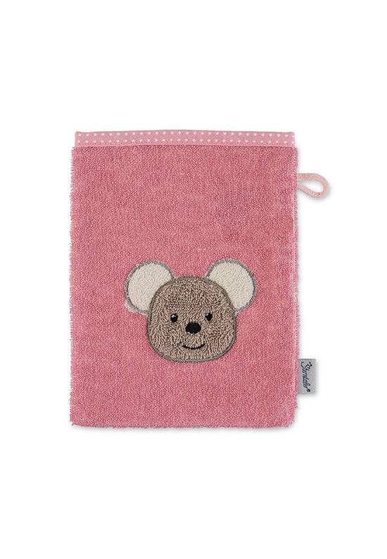 Sterntaler Waschhandschuh Maus Mabel aus Frottee in Rosa