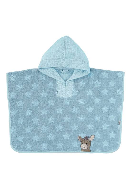 Sterntaler Poncho Esel Emmi aus Frottee in Hellblau, 70x50cm Nur noch ein Tag übrig