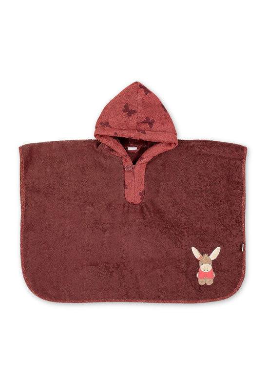 Sterntaler Poncho Esel Emmily mit Stickmotiv in Dunkelrot Super Rabatt