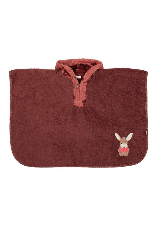 Sterntaler Poncho Esel Emmily mit Stickmotiv in Dunkelrot Super Rabatt