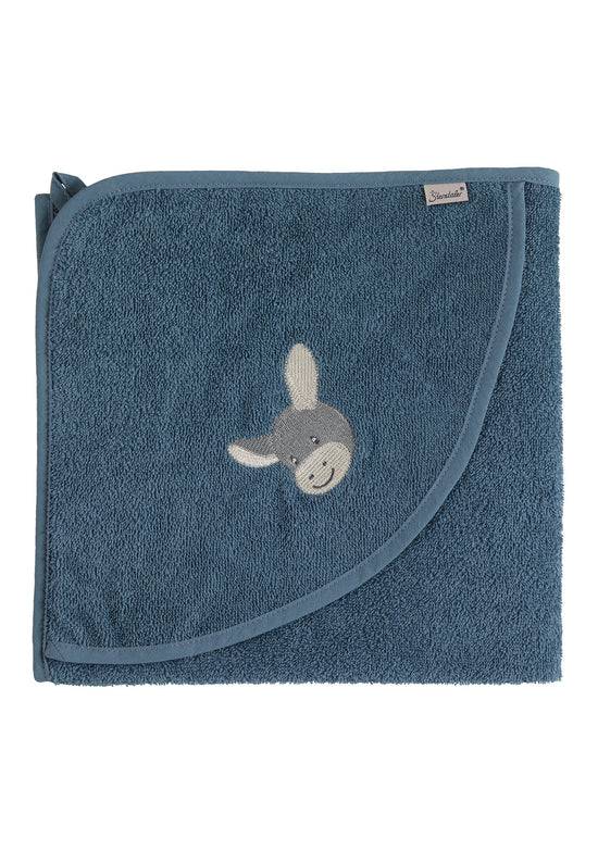 Sterntaler GOTS Badetuch 100x100 Esel Emmi in Blaugrau Fabrikladen