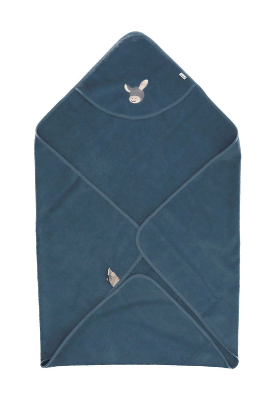 Sterntaler GOTS Badetuch 100x100 Esel Emmi in Blaugrau Fabrikladen