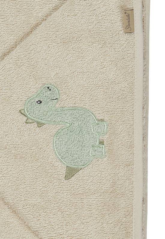 Sterntaler Kapuzenbadetuch Dino Rexi in beige, 100x70cm zollfrei