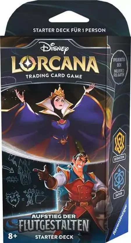 spieleoffensive Disney Lorcana: Set 2 - Aufstieg der Flutgestalten: Starter Deck Bernstein und Saphir Sonderangebot der Fabrik