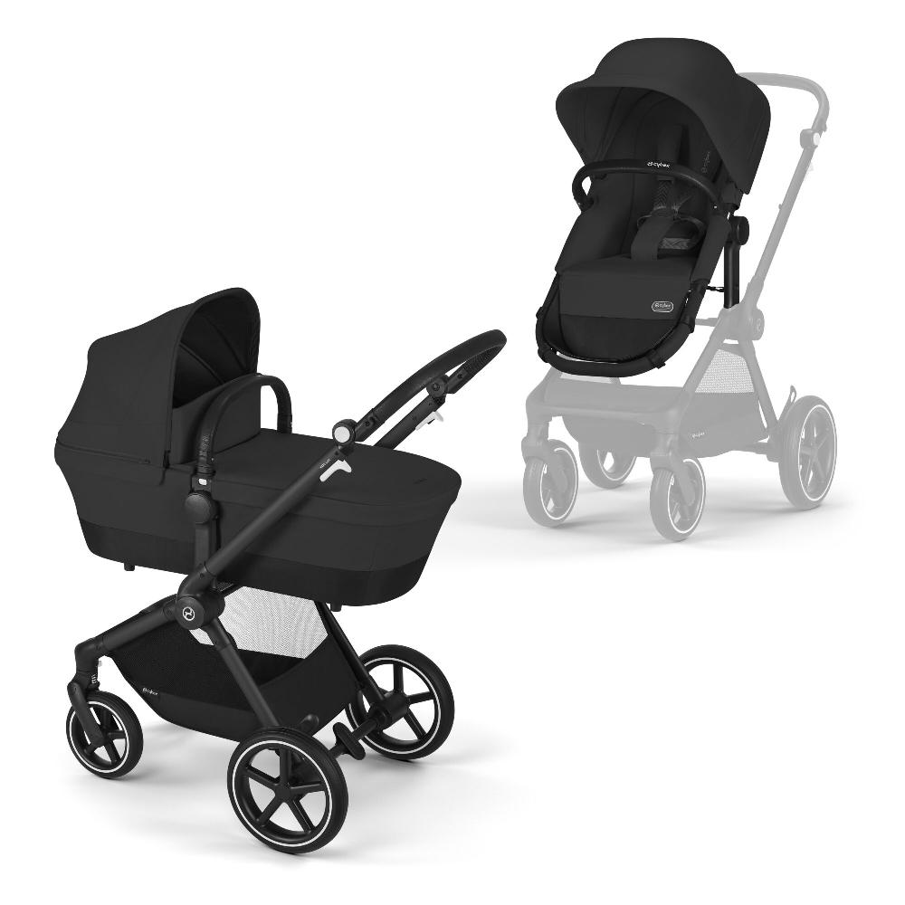 babymarkt 3 in 1 Reisesystem Kombikinderwagen Eos Lux inklusive Babyschale Aton B2 Black Moon Black Vierteljährliche Förderung