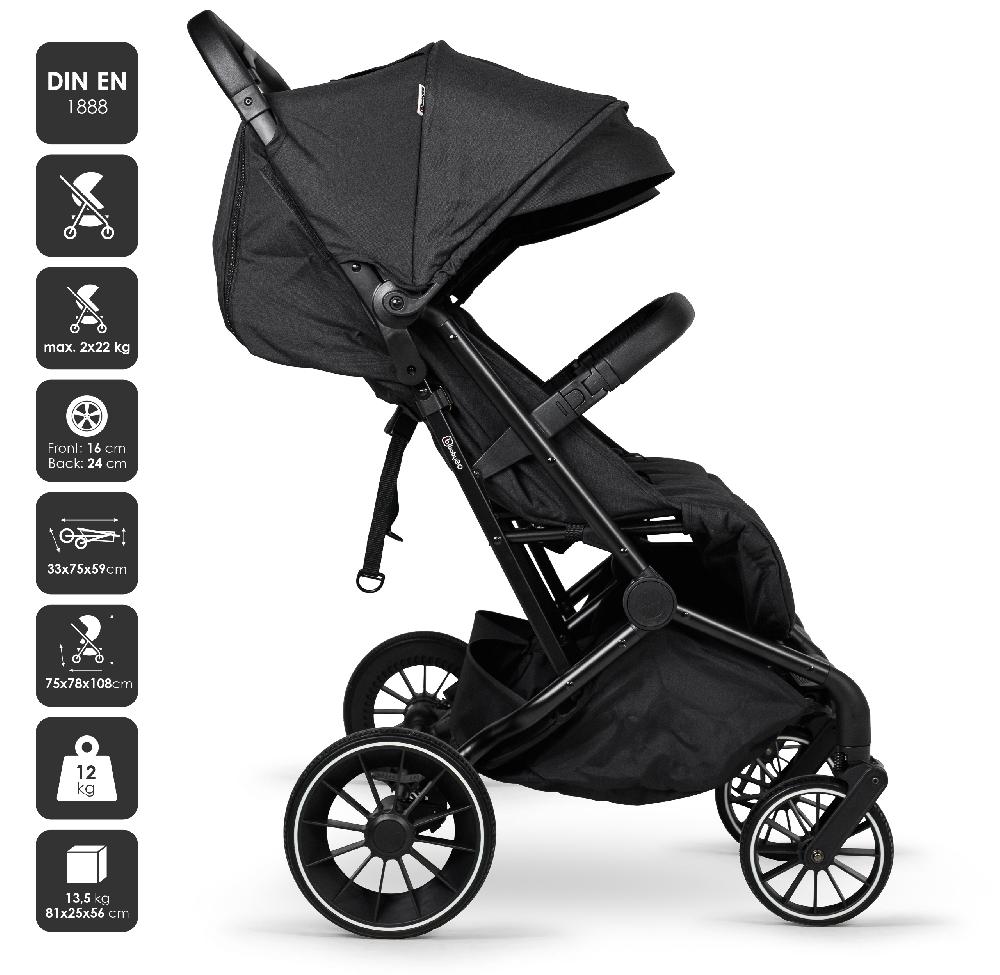babymarkt Geschwisterbuggy GOTWICE black Super Rabatt
