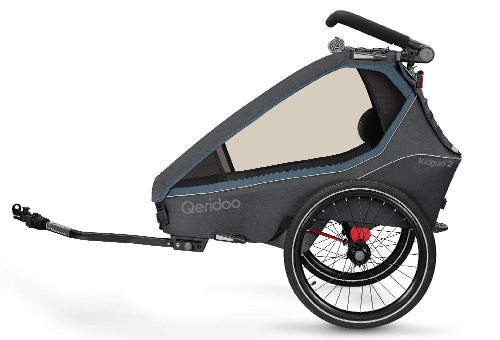 babymarkt Kinderfahrradanhänger Kidgoo2 Navy Blue Kollektion 2023 inklusive Hängematte Plus Limited Edition Theraline Fabrikladen