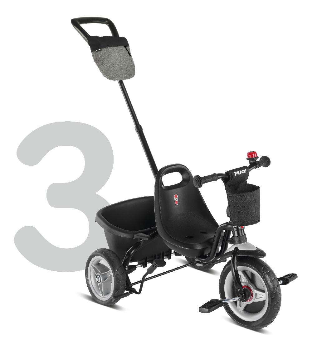 babymarkt 4 in 1 Dreirad Ceety Comfort schwarz 2442 Sonderangebot