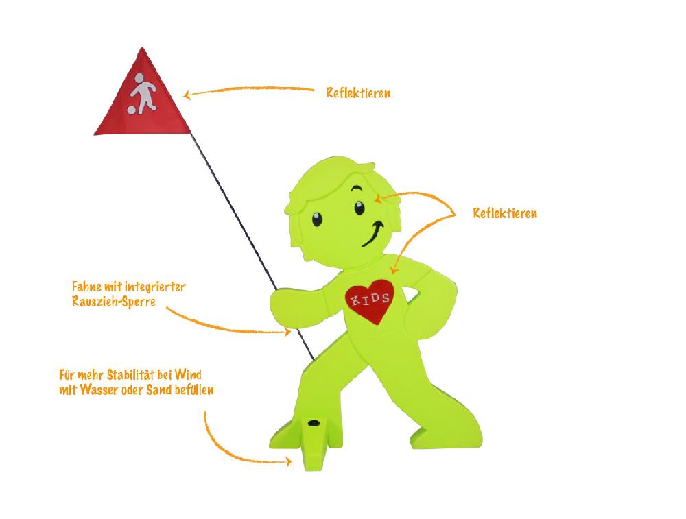 babymarkt Streetbuddy Warnfigur für mehr Kindersicherheit - grün Blitzangebot