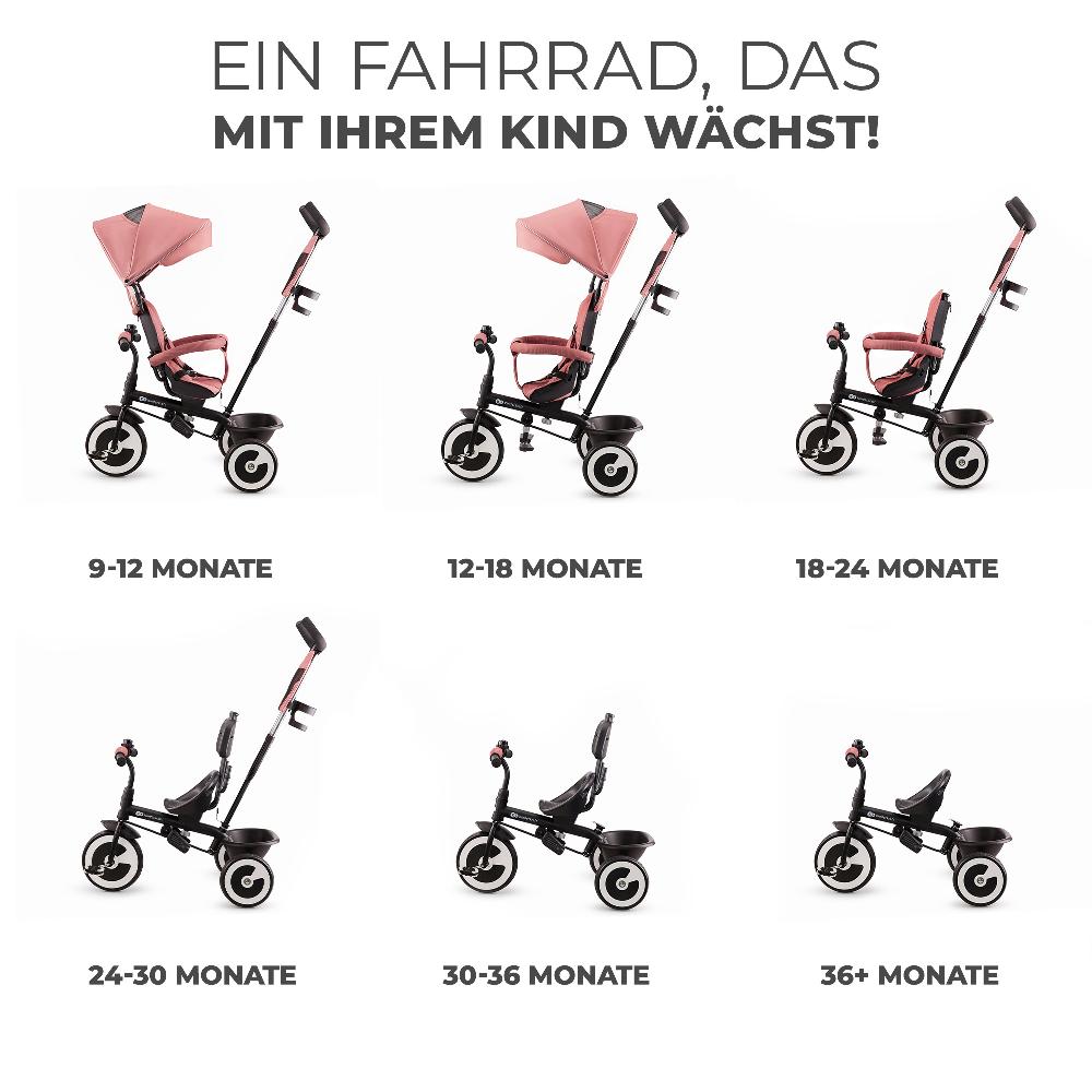 babymarkt Dreirad Aston rose pink Große Rabatte