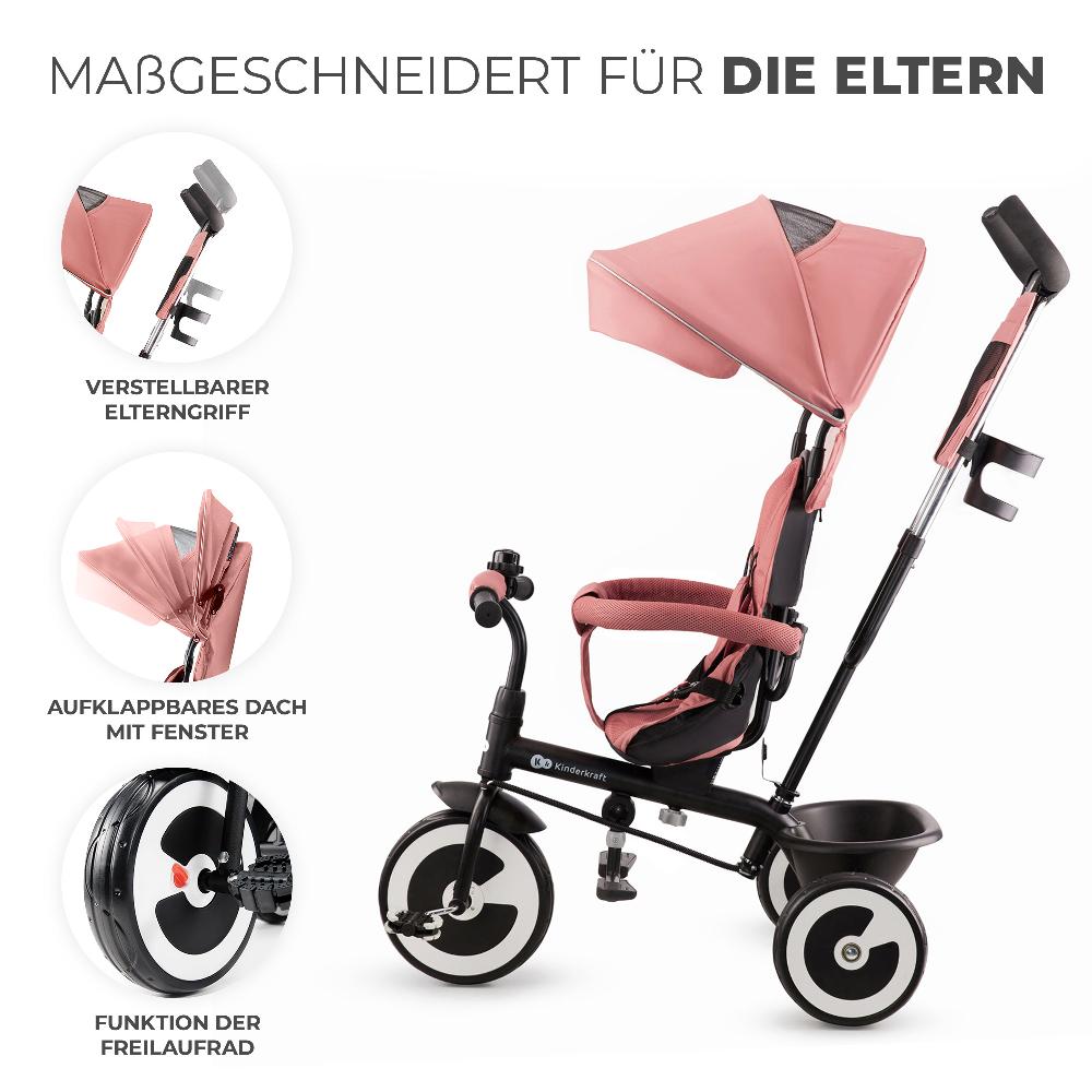 babymarkt Dreirad Aston rose pink Große Rabatte