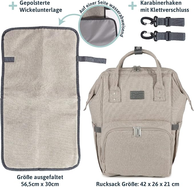 babymarkt ProGression Wickelrucksack inkl. Wickelunterlage Schwarz 50% Rabatt für begrenzte Zeit