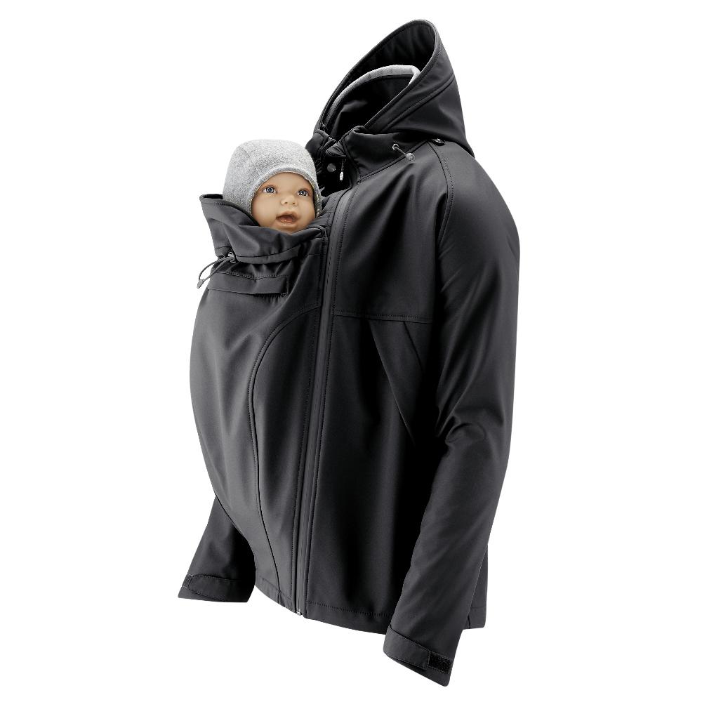 babymarkt Softshell-Tragejacke für Männer Allrounder schwarz Lagerräumung