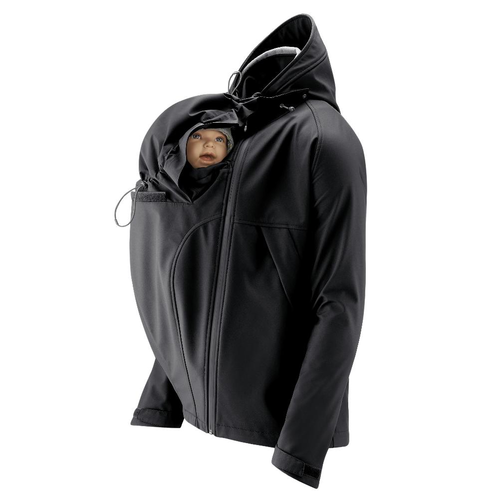 babymarkt Softshell-Tragejacke für Männer Allrounder schwarz Lagerräumung