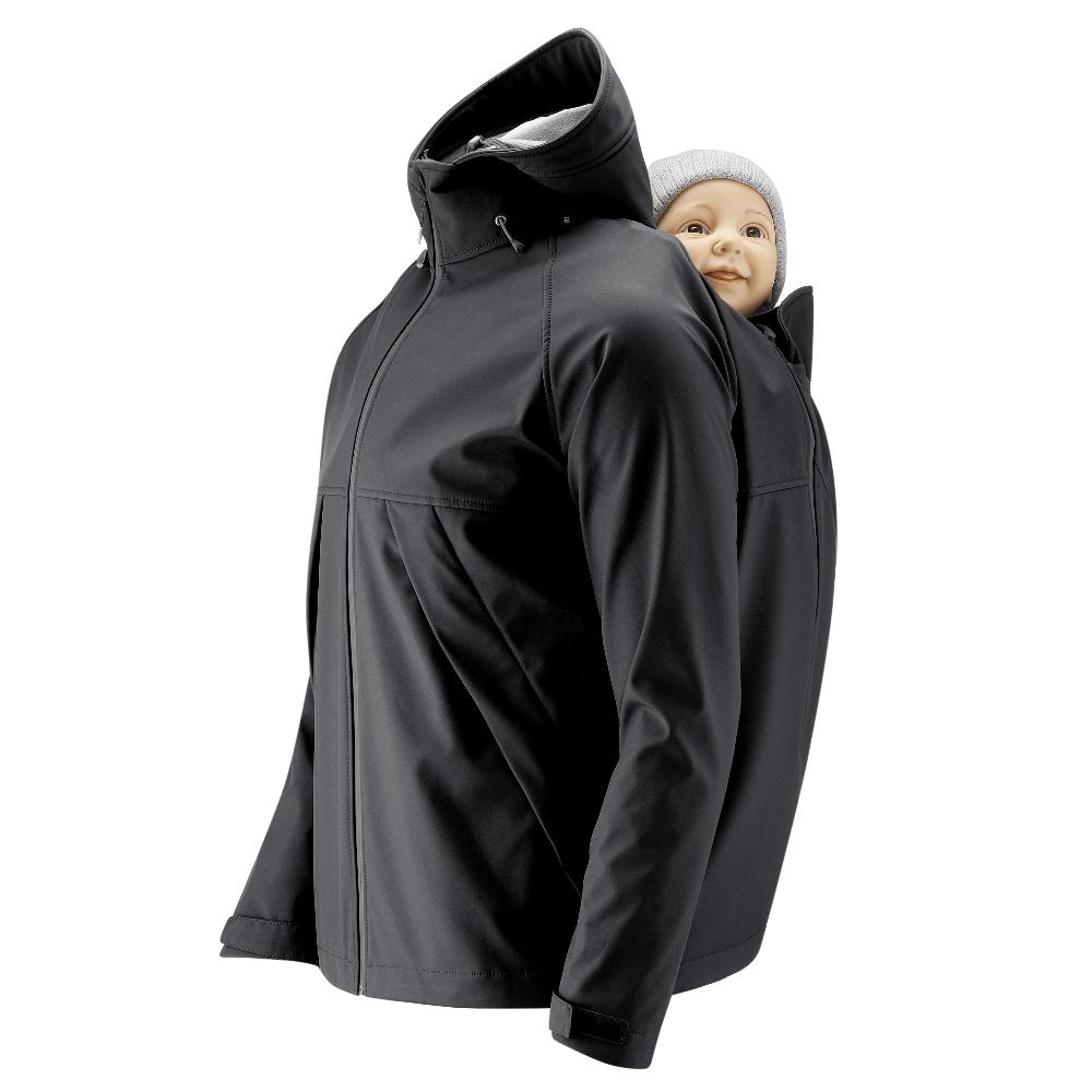 babymarkt Softshell-Tragejacke für Männer Allrounder schwarz Lagerräumung