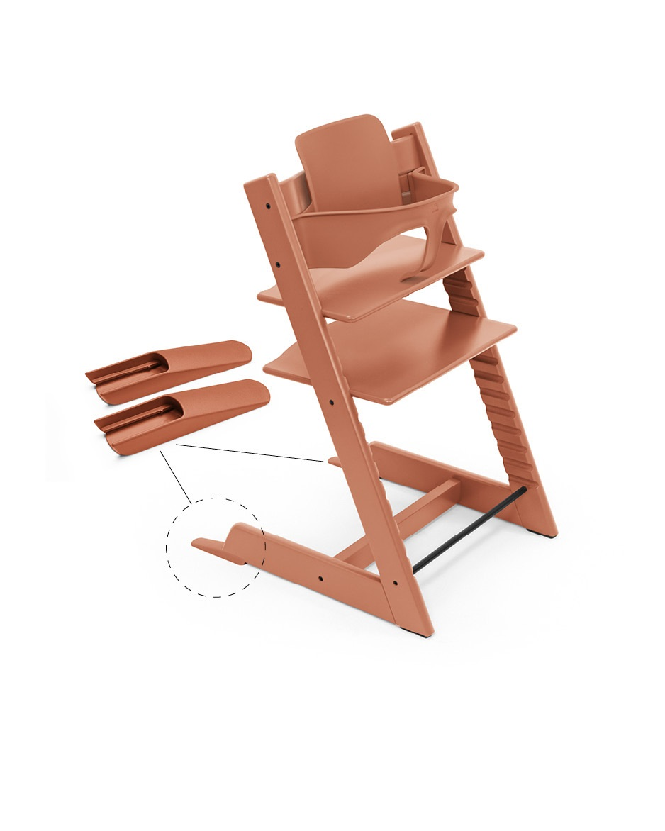 babymarkt Tripp Trapp Hochstuhl Buche Terracotta + gratis Baby Set V2 Terracotta Online Shopping