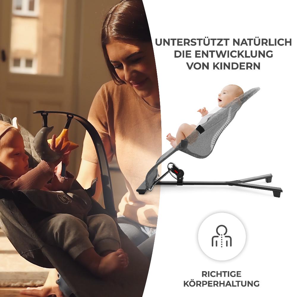 babymarkt Babywippe MIMI grey Valentinstagsangebot