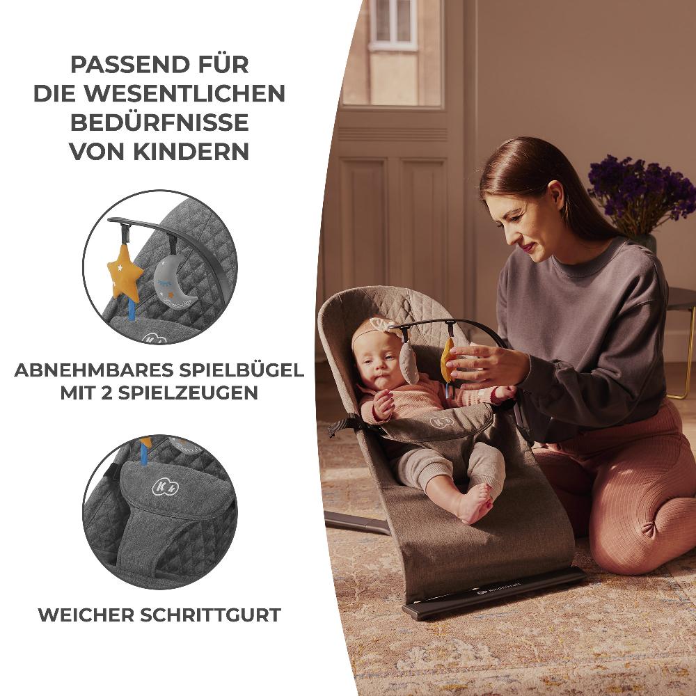 babymarkt Babywippe MIMI grey Valentinstagsangebot