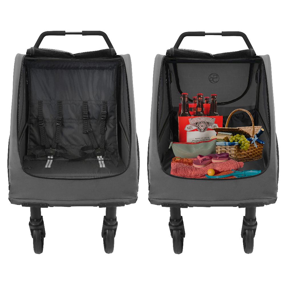 babymarkt Crew Zwillingskinderwagen Trekker II Dark Grey Nur für heute