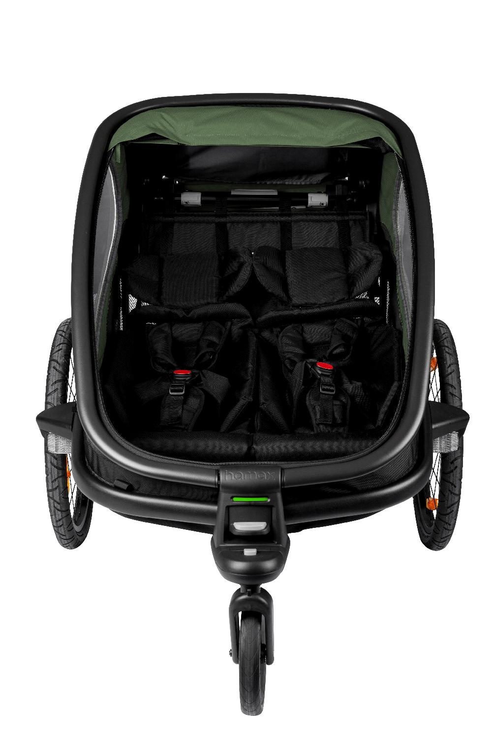 babymarkt Kinderfahrradanhänger Outback mit Rückenlehnenverstellung Navy Blau 2022 Black Friday Preise