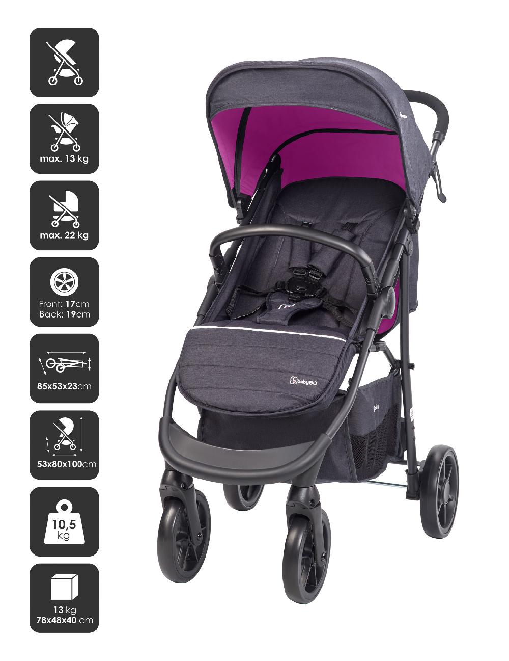 babymarkt Kombikinderwagen Style 3 in 1 Rose Verkauf