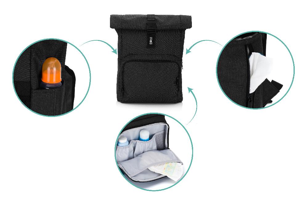 babymarkt Wickelrucksack Tokio schwarz Fabrikverkauf