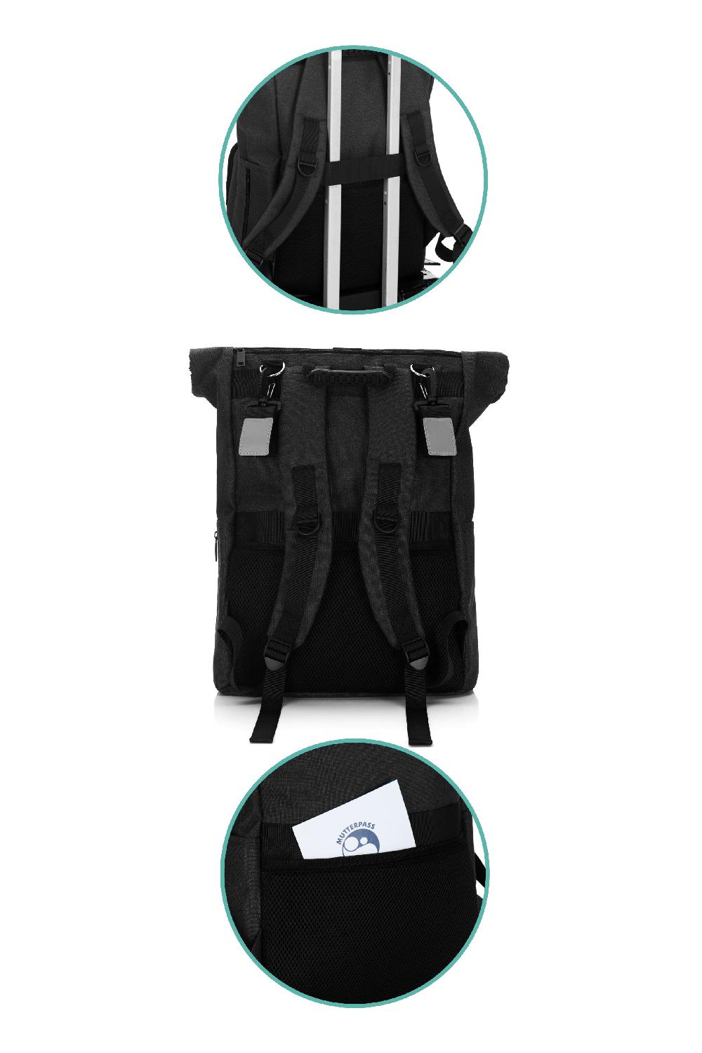 babymarkt Wickelrucksack Tokio schwarz Fabrikverkauf