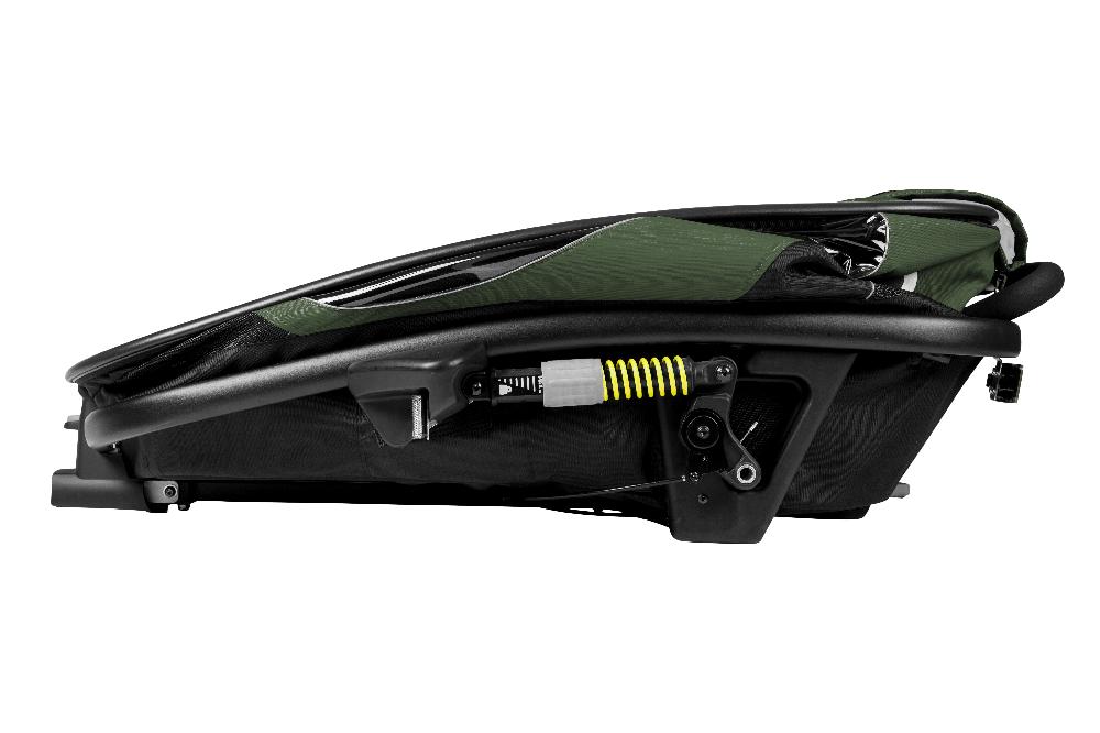 babymarkt Kinderfahrradanhänger Outback mit Rückenlehnenverstellung Green Black Cyber Monday