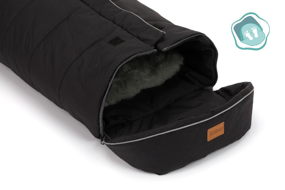 babymarkt Winterfußsack Mavensi mit Lammfelleinlage schwarz Osterangebot