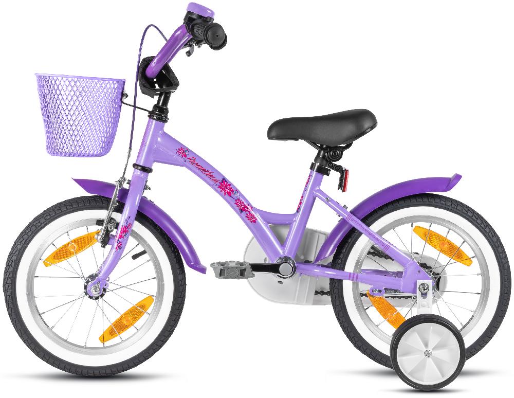 babymarkt Kinderfahrrad 14" mit Stützräder violett-weiß Begrenzt auf 3 Tage