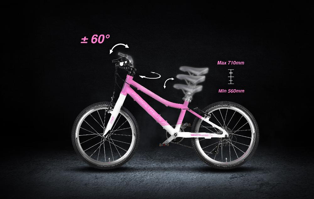 babymarkt PRO Kinderfahrrad 20" SHOCKING PINK rosa-weiss 2025