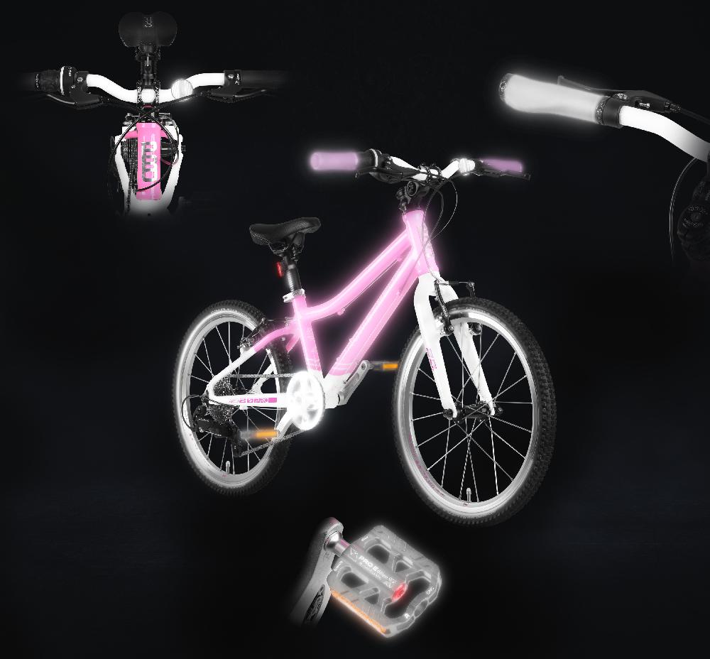 babymarkt PRO Kinderfahrrad 20" SHOCKING PINK rosa-weiss 2025