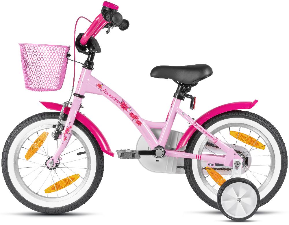 babymarkt Kinderfahrrad 14" mit Stützräder rosa-weiß Rabatt