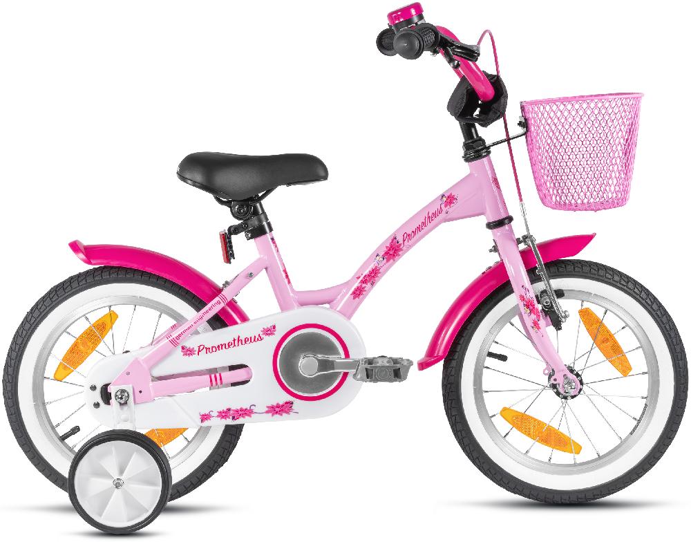babymarkt Kinderfahrrad 14" mit Stützräder rosa-weiß Rabatt