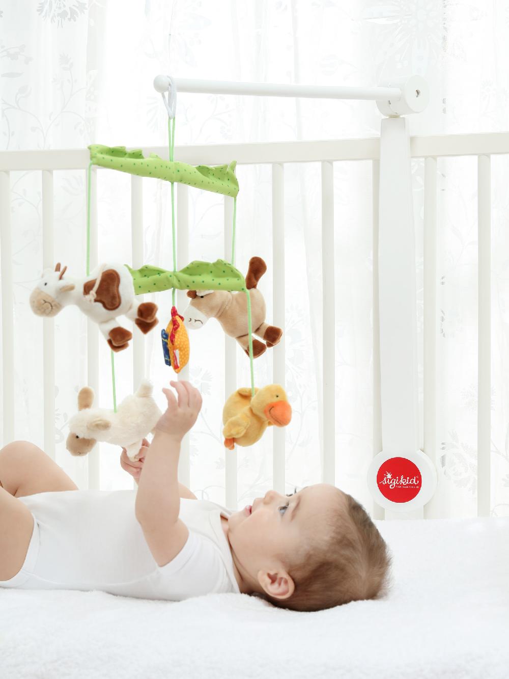 babymarkt Mobile-Halter Holz weiß Letzter Tag
