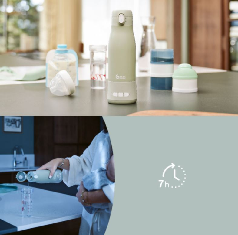 babymarkt Flaschenwärmer Moov & Feed für unterwegs sage green 50% Rabatt für begrenzte Zeit