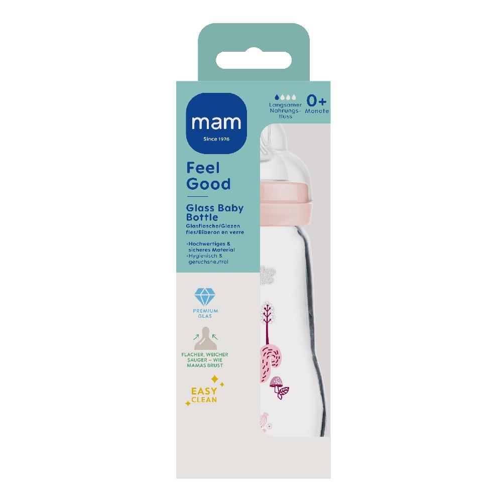 babymarkt Glasflasche Feel Good 260 ml ab 0 Monaten Vogel/Eichhörnchen rosa Verkauf