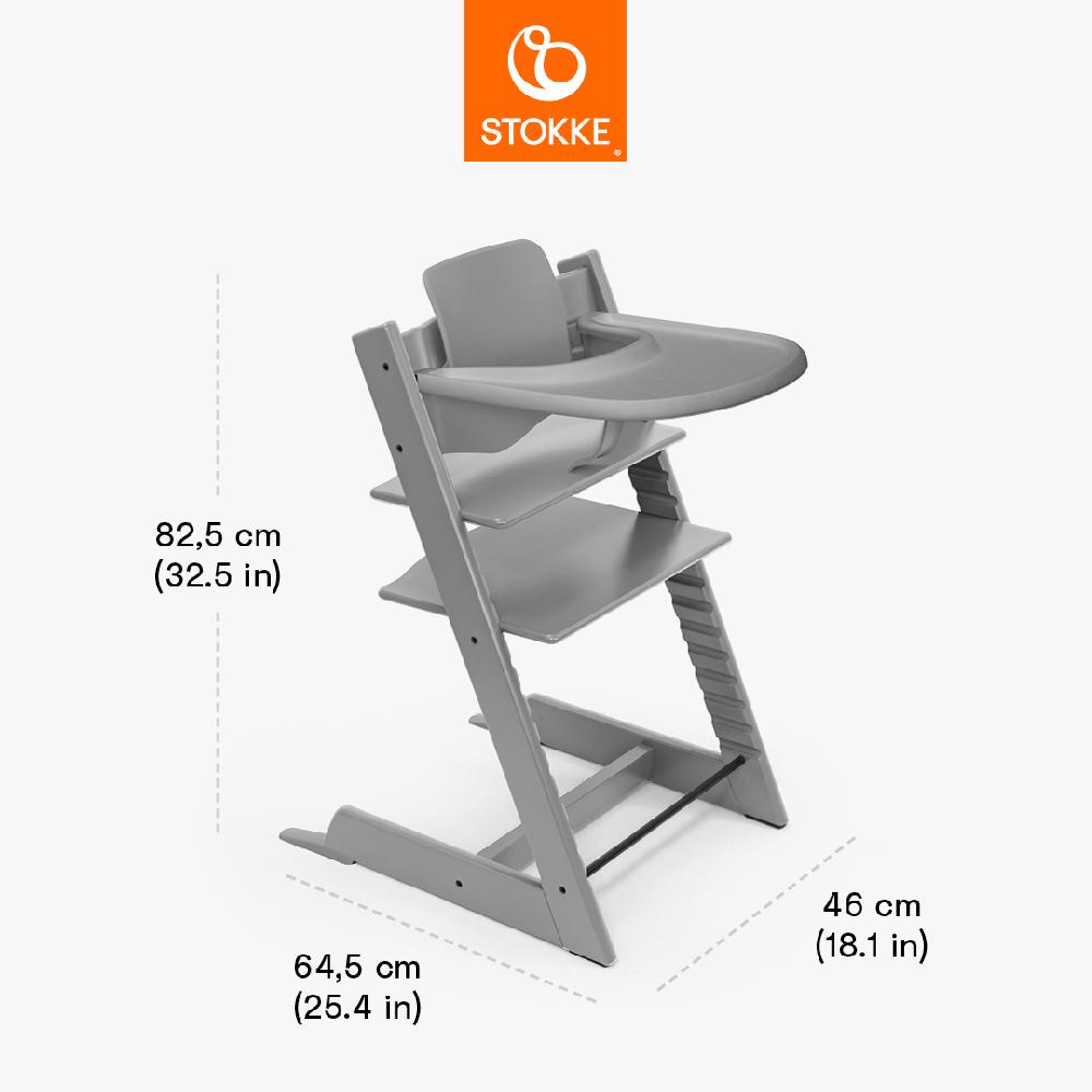 babymarkt Tripp Trapp Hochstuhl Buche Storm Grey inkl. Tray Storm Grey und Baby Set V2 Storm Grey Günstiger Verkauf