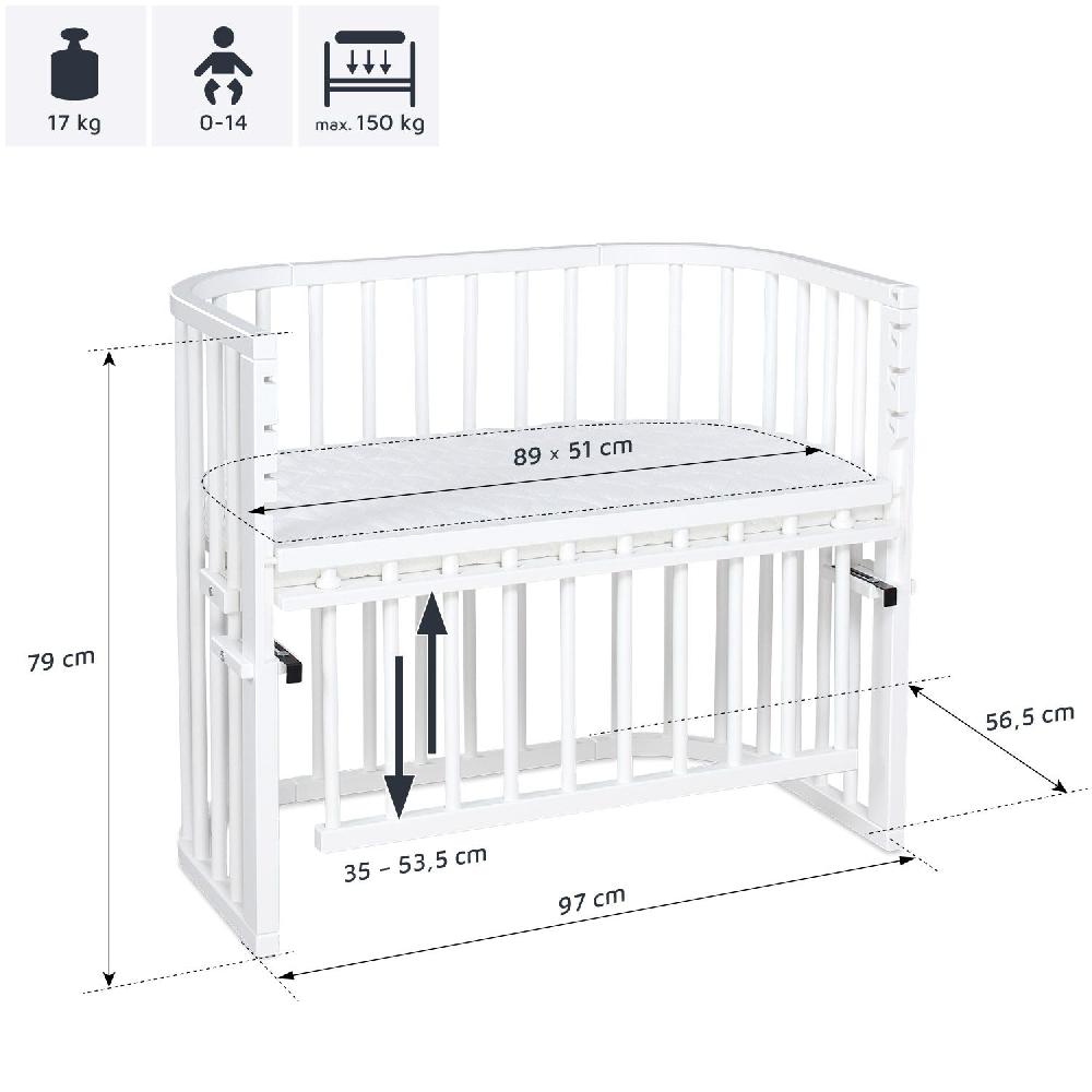 babymarkt Maxi Beistellbett Comfort Plus weiß lackiert Bestseller