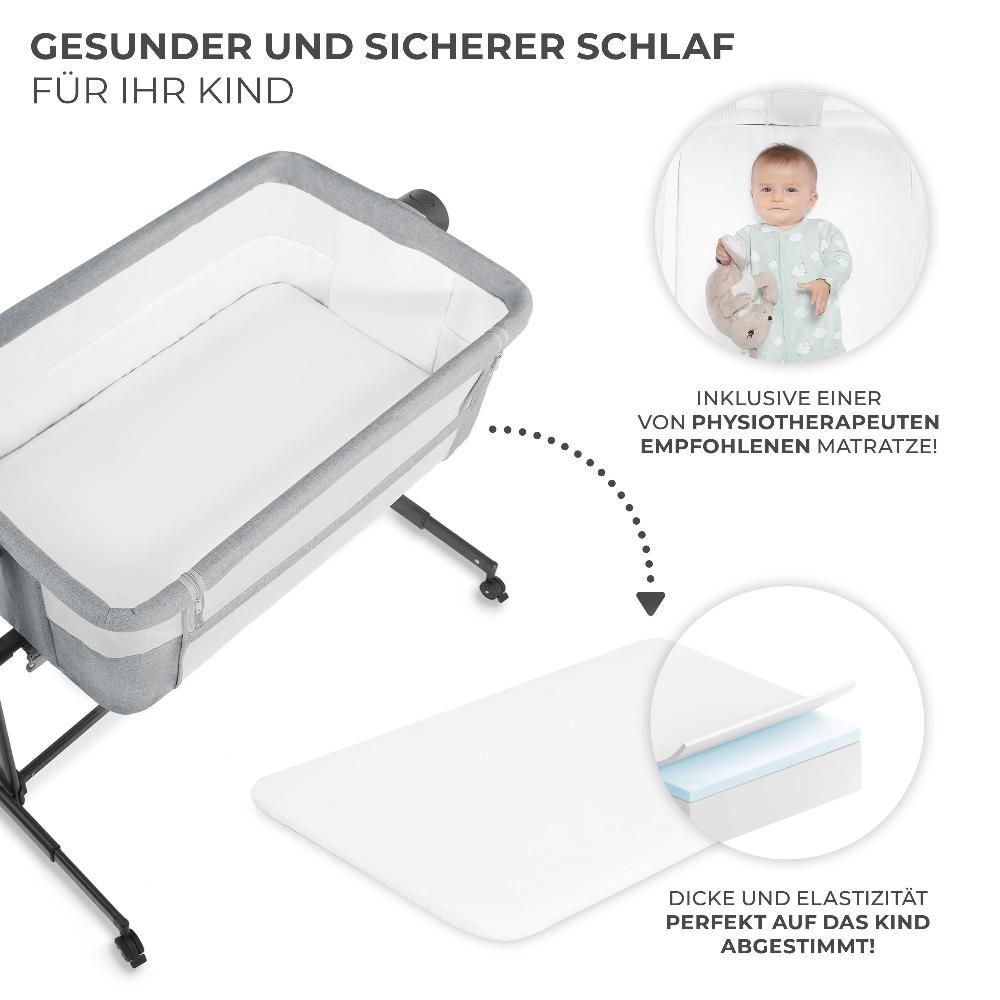 babymarkt Beistellbett NESTE UP 2 light grey Nur für heute