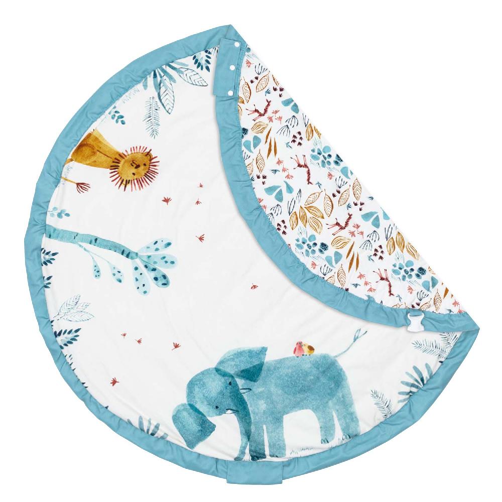 babymarkt play&go 2-in-1-Aufbewahrungstasche und Spielmatte Moulin Roty baobab blue ⌀120 cm Speichern exportieren