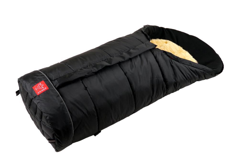 babymarkt Fußsack SHEEPY mit Lammfelleinlage schwarz Auslauf