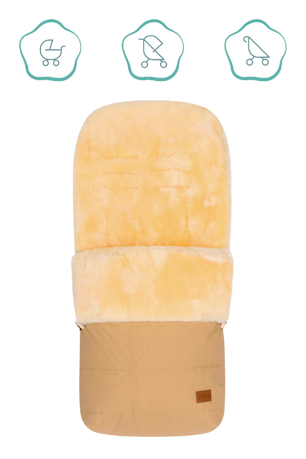 babymarkt Winterfußsack Bernina Lammfell cappuccino Sonderangebot