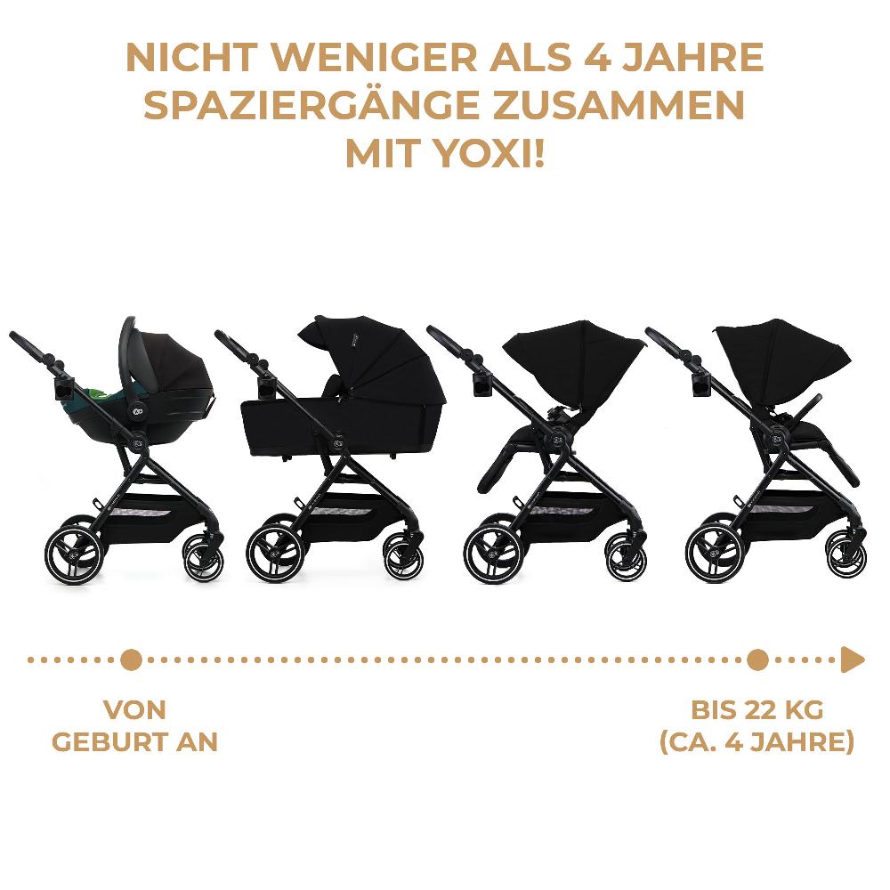 babymarkt Kinderwagen YOXI 2in1 pure black Jubiläumsangebot