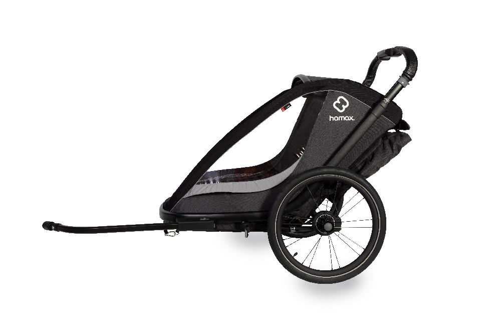babymarkt Kinderfahrradanhänger Cocoon ONE Einsitzer grey/black inkl. Babysitz für Outback/Avenida und Traveller Saisonale Angebote