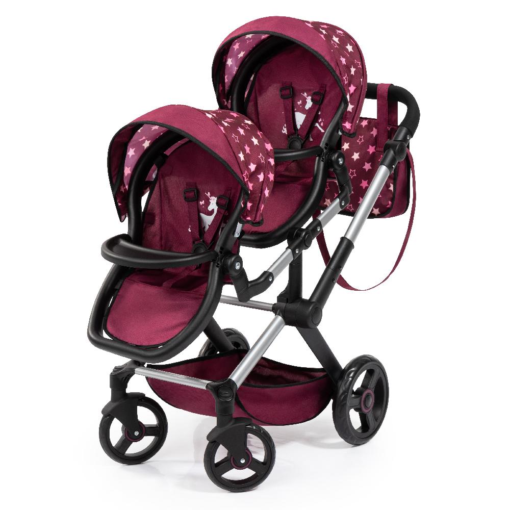 babymarkt Design Zwillings-Puppenwagen Xeo Twin mit Einhorn Riesige Rabatte