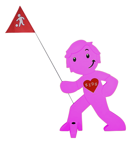 babymarkt Streetbuddy Warnfigur für mehr Kindersicherheit - magenta Versandkostenfrei