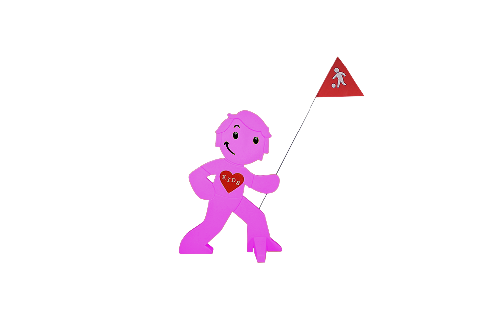 babymarkt Streetbuddy Warnfigur für mehr Kindersicherheit - magenta Versandkostenfrei