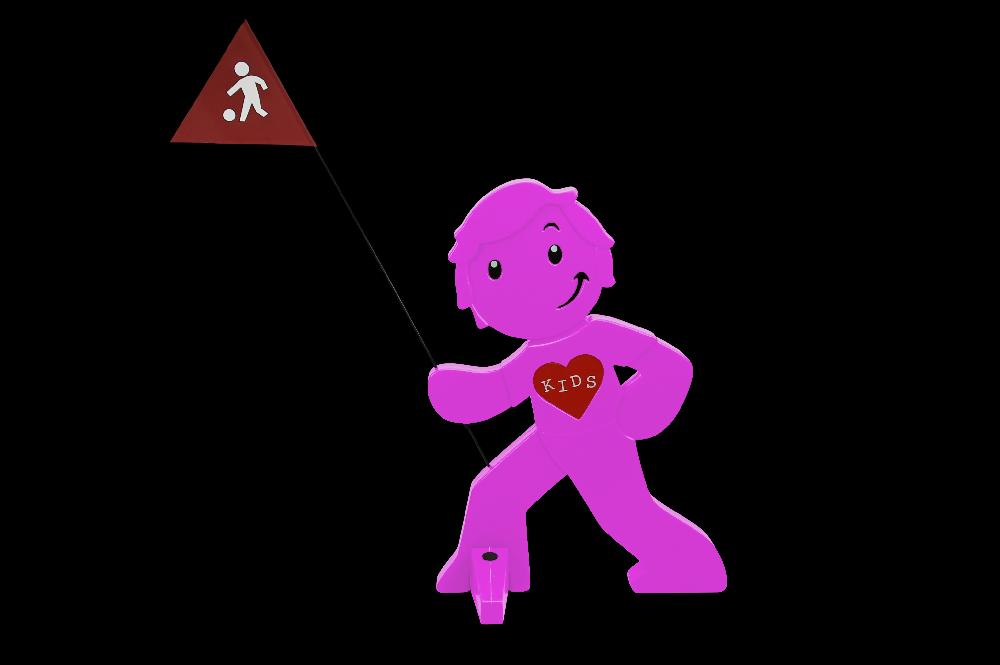 babymarkt Streetbuddy Warnfigur für mehr Kindersicherheit - magenta Versandkostenfrei